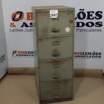 LOTE 347 - 01 ARQUIVO DE AÇO COM 04 GAVETAS. (NO ESTADO) ATENÇÃO! FAZER A VISITAÇÃO ANTES DE ARREMATAR, NÃO SABEMOS SE FUNCIONA, LEILÃO NÃO TEM GARANTIA E NEM DEVOLUÇÃO, SUJEITO A POSSÍVEIS AVARIAS VISÍVEIS/OCULTAS E/OU AUSÊNCIA DE COMPONENTES.
