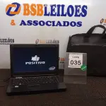 LOTE 035 - 01 NOTEBOOK COM FONTE E BOLSA MARCA POSITIVO. (NO ESTADO) ATENÇÃO! FAZER A VISITAÇÃO ANTES DE ARREMATAR, NÃO SABEMOS SE FUNCIONA, LEILÃO NÃO TEM GARANTIA E NEM DEVOLUÇÃO, SUJEITO A POSSÍVEIS AVARIAS VISÍVEIS/OCULTAS E/OU AUSÊNCIA DE COMPONENTES.