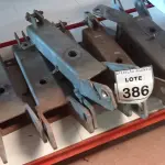 LOTE 386 - 07 PEÇAS DE ENGATES DE FERRO REFORÇADOS. (NO ESTADO) ATENÇÃO! FAZER A VISITAÇÃO ANTES DE ARREMATAR, NÃO SABEMOS SE FUNCIONA. LEILÃO NÃO TEM GARANTIA E NEM DEVOLUÇÃO, SUJEITO A POSSÍVEIS AVARIAS VISÍVEIS/OCULTAS E/OU AUSÊNCIA DE COMPONENTES.