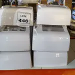 LOTE 446 - 08 DISPENSES DE PAPEL. (NO ESTADO) ATENÇÃO! FAZER A VISITAÇÃO ANTES DE ARREMATAR, NÃO SABEMOS SE FUNCIONA. LEILÃO NÃO TEM GARANTIA E NEM DEVOLUÇÃO, SUJEITO A POSSÍVEIS AVARIAS VISÍVEIS/OCULTAS E/OU AUSÊNCIA DE COMPONENTES.
