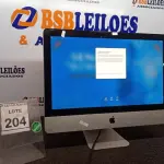 LOTE 204 - 01 IMAC  APPLE. (NO ESTADO) ATENÇÃO! FAZER A VISITAÇÃO ANTES DE ARREMATAR, NÃO SABEMOS SE FUNCIONA, LEILÃO NÃO TEM GARANTIA E NEM DEVOLUÇÃO, SUJEITO A POSSÍVEIS AVARIAS VISÍVEIS/OCULTAS E/OU AUSÊNCIA DE COMPONENTES.