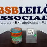LOTE 421 - 01 LATA DE TINTA ESMALTE DE 3,6L NA COR BRILHANTE VERMELHO MARCA SUVINIL. (NO ESTADO) ATENÇÃO! FAZER A VISITAÇÃO ANTES DE ARREMATAR, NÃO SABEMOS SE FUNCIONA. LEILÃO NÃO TEM GARANTIA E NEM DEVOLUÇÃO, SUJEITO A POSSÍVEIS AVARIAS VISÍVEIS/OCULTAS E/OU AUSÊNCIA DE COMPONENTES.