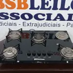 LOTE 322 - 01 COOKTOP 05 BOCAS MARCA FISCHER. (NO ESTADO) ATENÇÃO! FAZER A VISITAÇÃO ANTES DE ARREMATAR, NÃO SABEMOS SE FUNCIONA. LEILÃO NÃO TEM GARANTIA E NEM DEVOLUÇÃO, SUJEITO A POSSÍVEIS AVARIAS VISÍVEIS/OCULTAS E/OU AUSÊNCIA DE COMPONENTES.