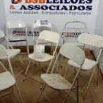 LOTE 370 - 08 CADEIRAS DE FERRO DOBRÁVEL. (NO ESTADO) ATENÇÃO! FAZER A VISITAÇÃO ANTES DE ARREMATAR, NÃO SABEMOS SE FUNCIONA. LEILÃO NÃO TEM GARANTIA E NEM DEVOLUÇÃO, SUJEITO A POSSÍVEIS AVARIAS VISÍVEIS/OCULTAS E/OU AUSÊNCIA DE COMPONENTES.