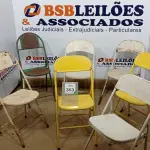 LOTE 363 - 09 CADEIRAS DE FERRO DOBRÁVEL. (NO ESTADO) ATENÇÃO! FAZER A VISITAÇÃO ANTES DE ARREMATAR, NÃO SABEMOS SE FUNCIONA. LEILÃO NÃO TEM GARANTIA E NEM DEVOLUÇÃO, SUJEITO A POSSÍVEIS AVARIAS VISÍVEIS/OCULTAS E/OU AUSÊNCIA DE COMPONENTES.