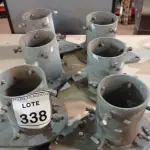 LOTE 338 - 06 BASES PARA POSTES OU COLUNAS. (NO ESTADO) ATENÇÃO! FAZER A VISITAÇÃO ANTES DE ARREMATAR, NÃO SABEMOS SE FUNCIONA. LEILÃO NÃO TEM GARANTIA E NEM DEVOLUÇÃO, SUJEITO A POSSÍVEIS AVARIAS VISÍVEIS/OCULTAS E/OU AUSÊNCIA DE COMPONENTES.