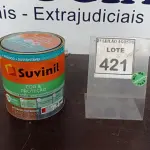 LOTE 421 - 01 LATA DE TINTA ESMALTE DE 3,6L NA COR BRILHANTE VERMELHO MARCA SUVINIL. (NO ESTADO) ATENÇÃO! FAZER A VISITAÇÃO ANTES DE ARREMATAR, NÃO SABEMOS SE FUNCIONA. LEILÃO NÃO TEM GARANTIA E NEM DEVOLUÇÃO, SUJEITO A POSSÍVEIS AVARIAS VISÍVEIS/OCULTAS E/OU AUSÊNCIA DE COMPONENTES.
