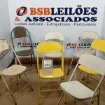 LOTE 363 - 09 CADEIRAS DE FERRO DOBRÁVEL. (NO ESTADO) ATENÇÃO! FAZER A VISITAÇÃO ANTES DE ARREMATAR, NÃO SABEMOS SE FUNCIONA. LEILÃO NÃO TEM GARANTIA E NEM DEVOLUÇÃO, SUJEITO A POSSÍVEIS AVARIAS VISÍVEIS/OCULTAS E/OU AUSÊNCIA DE COMPONENTES.