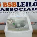 LOTE 213 - 01 MÁQUINA DE LAVAR 10KG MARCA ELECTROLUX. (NO ESTADO) ATENÇÃO! FAZER A VISITAÇÃO ANTES DE ARREMATAR, NÃO SABEMOS SE FUNCIONA. LEILÃO NÃO TEM GARANTIA E NEM DEVOLUÇÃO, SUJEITO A POSSÍVEIS AVARIAS VISÍVEIS/OCULTAS E/OU AUSÊNCIA DE COMPONENTES.