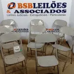 LOTE 166 - 08 CADEIRAS DE FERRO DOBRÁVEL. (NO ESTADO) ATENÇÃO! FAZER A VISITAÇÃO ANTES DE ARREMATAR, NÃO SABEMOS SE FUNCIONA. LEILÃO NÃO TEM GARANTIA E NEM DEVOLUÇÃO, SUJEITO A POSSÍVEIS AVARIAS VISÍVEIS/OCULTAS E/OU AUSÊNCIA DE COMPONENTES.