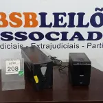 LOTE 208 - 02 NOBREAKS APC. (NO ESTADO) ATENÇÃO! FAZER A VISITAÇÃO ANTES DE ARREMATAR, NÃO SABEMOS SE FUNCIONA, LEILÃO NÃO TEM GARANTIA E NEM DEVOLUÇÃO, SUJEITO A POSSÍVEIS AVARIAS VISÍVEIS/OCULTAS E/OU AUSÊNCIA DE COMPONENTES.