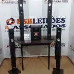 LOTE 023 - 01 MINI SYSTEM PHILCO COM 04 CAIXAS DE SOM TIPO TORRE. (NO ESTADO) ATENÇÃO! FAZER A VISITAÇÃO ANTES DE ARREMATAR, NÃO SABEMOS SE FUNCIONA, LEILÃO NÃO TEM GARANTIA E NEM DEVOLUÇÃO, SUJEITO A POSSÍVEIS AVARIAS VISÍVEIS/OCULTAS E/OU AUSÊNCIA DE COMPONENTES.