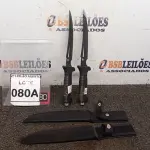 LOTE 080 - 01 FACA TÁTICA 30CM TAMANHO TOTAL BAINHA DE NYLON CABO EM POLÍMERO. (NO ESTADO) ATENÇÃO! FAZER A VISITAÇÃO ANTES DE ARREMATAR, NÃO SABEMOS SE FUNCIONA. LEILÃO NÃO TEM GARANTIA E NEM DEVOLUÇÃO, SUJEITO A POSSÍVEIS AVARIAS VISÍVEIS/OCULTAS E/OU AUSÊNCIA DE COMPONENTES.