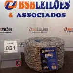 LOTE 031 - 01 ROLO DE ARAME FARPADO COM 500M. (NO ESTADO) ATENÇÃO! FAZER A VISITAÇÃO ANTES DE ARREMATAR, NÃO SABEMOS SE FUNCIONA, LEILÃO NÃO TEM GARANTIA E NEM DEVOLUÇÃO, SUJEITO A POSSÍVEIS AVARIAS VISÍVEIS/OCULTAS E/OU AUSÊNCIA DE COMPONENTES.