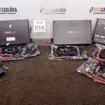 LOTE 014 - 05 PLACAS DE VÍDEO DE MACAS DIVERSAS. (NO ESTADO) ATENÇÃO! FAZER A VISITAÇÃO ANTES DE ARREMATAR, NÃO SABEMOS SE FUNCIONA, LEILÃO NÃO TEM GARANTIA E NEM DEVOLUÇÃO, SUJEITO A POSSÍVEIS AVARIAS VISÍVEIS/OCULTAS E/OU AUSÊNCIA DE COMPONENTES.