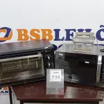 LOTE 104 - 01 MICRO-ONDAS COM PRATO MARCA PANASONIC, 01 FORNO ELÉTRICO MARCA SUGGAR E 01 MÁQUINA DE FAZER MASSAS MARCA MARCATO. (NO ESTADO) ATENÇÃO! FAZER A VISITAÇÃO ANTES DE ARREMATAR, NÃO SABEMOS SE FUNCIONA, LEILÃO NÃO TEM GARANTIA E NEM DEVOLUÇÃO, SUJEITO A POSSÍVEIS AVARIAS VISÍVEIS/OCULTAS E/OU AUSÊNCIA DE COMPONENTES.