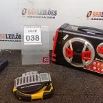 LOTE 038 - 01 CAIXA DE SOM BLUETOOTH, 01 FILMADORA MARCA PANASONIC, 01 TRANSCODER,01 REPRODUTOR DE CP MP3 E 01 CALCULADORA COMERCIAL MARCA HP. (NO ESTADO) ATENÇÃO! FAZER A VISITAÇÃO ANTES DE ARREMATAR, NÃO SABEMOS SE FUNCIONA, LEILÃO NÃO TEM GARANTIA E NEM DEVOLUÇÃO, SUJEITO A POSSÍVEIS AVARIAS VISÍVEIS/OCULTAS E/OU AUSÊNCIA DE COMPONENTES.