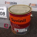 LOTE 508 - 01 LATA DE TINTA MARCA SUVINIL ESMALTE BRILHANTE NA COR VERMELHO 3.6L. (NOVO) (NO ESTADO) ATENÇÃO! FAZER A VISITAÇÃO ANTES DE ARREMATAR, NÃO SABEMOS SE FUNCIONA. LEILÃO NÃO TEM GARANTIA E NEM DEVOLUÇÃO, SUJEITO A POSSÍVEIS AVARIAS VISÍVEIS/OCULTAS E/OU AUSÊNCIA DE COMPONENTES.