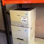 LOTE 111 - 03 IMPRESSORAS MARCA SAMSUNG. (NO ESTADO) ATENÇÃO! FAZER A VISITAÇÃO ANTES DE ARREMATAR, NÃO SABEMOS SE FUNCIONA, LEILÃO NÃO TEM GARANTIA E NEM DEVOLUÇÃO, SUJEITO A POSSÍVEIS AVARIAS VISÍVEIS/OCULTAS E/OU AUSÊNCIA DE COMPONENTES.