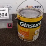 LOTE 504 - 01 TINTA ACRÍLICA 3,6L COR FOSCO CAMURÇA MARCA GLASURIT. (NO ESTADO) ATENÇÃO! FAZER A VISITAÇÃO ANTES DE ARREMATAR, NÃO SABEMOS SE FUNCIONA. LEILÃO NÃO TEM GARANTIA E NEM DEVOLUÇÃO, SUJEITO A POSSÍVEIS AVARIAS VISÍVEIS/OCULTAS E/OU AUSÊNCIA DE COMPONENTES.