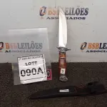 LOTE 090 - 01 FACA IMPORTADA 29CM GUARDA E POMO EM ALUMÍNIO BAINHA DE NYLON. (NO ESTADO) ATENÇÃO! FAZER A VISITAÇÃO ANTES DE ARREMATAR, NÃO SABEMOS SE FUNCIONA. LEILÃO NÃO TEM GARANTIA E NEM DEVOLUÇÃO, SUJEITO A POSSÍVEIS AVARIAS VISÍVEIS/OCULTAS E/OU AUSÊNCIA DE COMPONENTES.