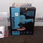 LOTE 120 - 01 POLITRIZ AUTOMOTIVA ANGULAR 700W 6VELOCIDADES 600-4000RPM 220V COM PUNHO, CHAVE, DISCO E BOINA DE LÃ. (NO ESTADO) ATENÇÃO! FAZER A VISITAÇÃO ANTES DE ARREMATAR, NÃO SABEMOS SE FUNCIONA. LEILÃO NÃO TEM GARANTIA E NEM DEVOLUÇÃO, SUJEITO A POSSÍVEIS AVARIAS VISÍVEIS/OCULTAS E/OU AUSÊNCIA DE COMPONENTES.