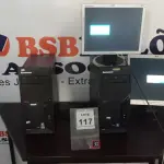 LOTE 117 - 02 CPU MARCA LENOVO E 02 MONITORES MARCAS VARIADAS. (NO ESTADO) ATENÇÃO! FAZER A VISITAÇÃO ANTES DE ARREMATAR, NÃO SABEMOS SE FUNCIONA, LEILÃO NÃO TEM GARANTIA E NEM DEVOLUÇÃO, SUJEITO A POSSÍVEIS AVARIAS VISÍVEIS/OCULTAS E/OU AUSÊNCIA DE COMPONENTES.