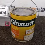LOTE 504 - 01 TINTA ACRÍLICA 3,6L COR FOSCO CAMURÇA MARCA GLASURIT. (NO ESTADO) ATENÇÃO! FAZER A VISITAÇÃO ANTES DE ARREMATAR, NÃO SABEMOS SE FUNCIONA. LEILÃO NÃO TEM GARANTIA E NEM DEVOLUÇÃO, SUJEITO A POSSÍVEIS AVARIAS VISÍVEIS/OCULTAS E/OU AUSÊNCIA DE COMPONENTES.