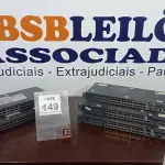 LOTE 149 - 05 SWITCH’S 24 PORTAS MARCA HP. (NO ESTADO) ATENÇÃO! FAZER A VISITAÇÃO ANTES DE ARREMATAR, NÃO SABEMOS SE FUNCIONA, LEILÃO NÃO TEM GARANTIA E NEM DEVOLUÇÃO, SUJEITO A POSSÍVEIS AVARIAS VISÍVEIS/OCULTAS E/OU AUSÊNCIA DE COMPONENTES.