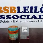 LOTE 137 - 01 LATA DE TINTA ESMALTE DE 3,6L NA COR BRILHANTE TABACO MARCA SUVINIL. (NO ESTADO) ATENÇÃO! FAZER A VISITAÇÃO ANTES DE ARREMATAR, NÃO SABEMOS SE FUNCIONA. LEILÃO NÃO TEM GARANTIA E NEM DEVOLUÇÃO, SUJEITO A POSSÍVEIS AVARIAS VISÍVEIS/OCULTAS E/OU AUSÊNCIA DE COMPONENTES.