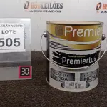 LOTE 505 - 01 LATA DE ESMALTE SINTÉTICO PREMIERLUX DE 3,6L NA COR CINZA MÉDIO MARCA PREMIER. (NO ESTADO) ATENÇÃO! FAZER A VISITAÇÃO ANTES DE ARREMATAR, NÃO SABEMOS SE FUNCIONA, LEILÃO NÃO TEM GARANTIA E NEM DEVOLUÇÃO, SUJEITO A POSSÍVEIS AVARIAS VISÍVEIS/OCULTAS E/OU AUSÊNCIA DE COMPONENTES.