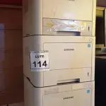 LOTE 114 - 03 IMPRESSORAS MARCA SAMSUNG. (NO ESTADO) ATENÇÃO! FAZER A VISITAÇÃO ANTES DE ARREMATAR, NÃO SABEMOS SE FUNCIONA, LEILÃO NÃO TEM GARANTIA E NEM DEVOLUÇÃO, SUJEITO A POSSÍVEIS AVARIAS VISÍVEIS/OCULTAS E/OU AUSÊNCIA DE COMPONENTES.