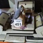 LOTE 451 - 08 SCANNERS MARCA FUJITSU. (NO ESTADO) ATENÇÃO! FAZER A VISITAÇÃO ANTES DE ARREMATAR, NÃO SABEMOS SE FUNCIONA. LEILÃO NÃO TEM GARANTIA E NEM DEVOLUÇÃO, SUJEITO A POSSÍVEIS AVARIAS VISÍVEIS/OCULTAS E/OU AUSÊNCIA DE COMPONENTES.