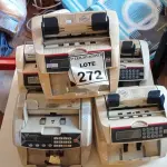 LOTE 272 - 05 MAQUINAS DE CONTAR DINHEIRO. (NO ESTADO) ATENÇÃO! FAZER A VISITAÇÃO ANTES DE ARREMATAR, NÃO SABEMOS SE FUNCIONA, LEILÃO NÃO TEM GARANTIA E NEM DEVOLUÇÃO, SUJEITO A POSSÍVEIS AVARIAS VISÍVEIS/OCULTAS E/OU AUSÊNCIA DE COMPONENTES.