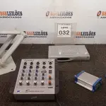 LOTE 032 - 01 RECEPTOR DE SINAL, 02 SERVIDORES DE VÍDEO EM REDE, 1 MESA DE SOM, 01 SUPORTE PARA TV E 01 BASE DE MICROSCÓPIO. (NO ESTADO) ATENÇÃO! FAZER A VISITAÇÃO ANTES DE ARREMATAR, NÃO SABEMOS SE FUNCIONA, LEILÃO NÃO TEM GARANTIA E NEM DEVOLUÇÃO, SUJEITO A POSSÍVEIS AVARIAS VISÍVEIS/OCULTAS E/OU AUSÊNCIA DE COMPONENTES.
