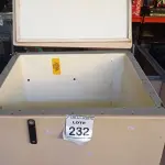 LOTE 232 - 01 CAIXA TÉRMICA. (NO ESTADO) ATENÇÃO! FAZER A VISITAÇÃO ANTES DE ARREMATAR, NÃO SABEMOS SE FUNCIONA, LEILÃO NÃO TEM GARANTIA E NEM DEVOLUÇÃO, SUJEITO A POSSÍVEIS AVARIAS VISÍVEIS/OCULTAS E/OU AUSÊNCIA DE COMPONENTES.