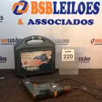 LOTE 220 - 01 FURADEIRA MARCA BLACK&DECKER COM CASE. (NO ESTADO) ATENÇÃO! FAZER A VISITAÇÃO ANTES DE ARREMATAR, NÃO SABEMOS SE FUNCIONA, LEILÃO NÃO TEM GARANTIA E NEM DEVOLUÇÃO, SUJEITO A POSSÍVEIS AVARIAS VISÍVEIS/OCULTAS E/OU AUSÊNCIA DE COMPONENTES.