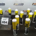 LOTE 464 - 14 BISNAGAS DE SILICONE ACÉTICO 270ML MARCA PROSI. (NO ESTADO) ATENÇÃO! FAZER A VISITAÇÃO ANTES DE ARREMATAR, NÃO SABEMOS SE FUNCIONA, LEILÃO NÃO TEM GARANTIA E NEM DEVOLUÇÃO, SUJEITO A POSSÍVEIS AVARIAS VISÍVEIS/OCULTAS E/OU AUSÊNCIA DE COMPONENTES.