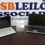 LOTE 080 - 02 NOTEBOOKS COM AVARIAS. (NO ESTADO) ATENÇÃO! FAZER A VISITAÇÃO ANTES DE ARREMATAR, NÃO SABEMOS SE FUNCIONA, LEILÃO NÃO TEM GARANTIA E NEM DEVOLUÇÃO, SUJEITO A POSSÍVEIS AVARIAS VISÍVEIS/OCULTAS E/OU AUSÊNCIA DE COMPONENTES.