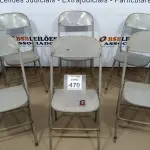LOTE 470 - 06 CADEIRAS DE FERRO DOBRÁVEL. (NO ESTADO) ATENÇÃO! FAZER A VISITAÇÃO ANTES DE ARREMATAR, NÃO SABEMOS SE FUNCIONA, LEILÃO NÃO TEM GARANTIA E NEM DEVOLUÇÃO, SUJEITO A POSSÍVEIS AVARIAS VISÍVEIS/OCULTAS E/OU AUSÊNCIA DE COMPONENTES.