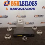 LOTE 166 - 01 DVR E 05 CÂMERAS DE MONITORAMENTO. (NO ESTADO) ATENÇÃO! FAZER A VISITAÇÃO ANTES DE ARREMATAR, NÃO SABEMOS SE FUNCIONA, LEILÃO NÃO TEM GARANTIA E NEM DEVOLUÇÃO, SUJEITO A POSSÍVEIS AVARIAS VISÍVEIS/OCULTAS E/OU AUSÊNCIA DE COMPONENTES