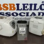 LOTE 258 - 02 PANIFICADORAS ELÉTRICA MULTI PANE. (NO ESTADO) ATENÇÃO! FAZER A VISITAÇÃO ANTES DE ARREMATAR, NÃO SABEMOS SE FUNCIONA, LEILÃO NÃO TEM GARANTIA E NEM DEVOLUÇÃO, SUJEITO A POSSÍVEIS AVARIAS VISÍVEIS/OCULTAS E/OU AUSÊNCIA DE COMPONENTES