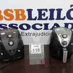 LOTE 116 - 02 AIR FRYER MARCA MONDIAL. (NO ESTADO) ATENÇÃO! FAZER A VISITAÇÃO ANTES DE ARREMATAR, NÃO SABEMOS SE FUNCIONA, LEILÃO NÃO TEM GARANTIA E NEM DEVOLUÇÃO, SUJEITO A POSSÍVEIS AVARIAS VISÍVEIS/OCULTAS E/OU AUSÊNCIA DE COMPONENTES.