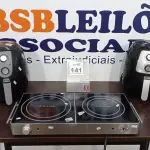 LOTE 141 - 02 AIR FRYER E 01 COOKTOP DE INDUÇÃO. (NO ESTADO) ATENÇÃO! FAZER A VISITAÇÃO ANTES DE ARREMATAR, NÃO SABEMOS SE FUNCIONA, LEILÃO NÃO TEM GARANTIA E NEM DEVOLUÇÃO, SUJEITO A POSSÍVEIS AVARIAS VISÍVEIS/OCULTAS E/OU AUSÊNCIA DE COMPONENTES.