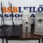 LOTE 117 - 01 DVD HOME THEATER MACA PHILIPS, 02 CAIXAS DE SOM MARCAS DIVERSAS E 02 SUPORTES PAR CAIXAS DE SOM. (NO ESTADO) ATENÇÃO! FAZER A VISITAÇÃO ANTES DE ARREMATAR, NÃO SABEMOS SE FUNCIONA, LEILÃO NÃO TEM GARANTIA E NEM DEVOLUÇÃO, SUJEITO A POSSÍVEIS AVARIAS VISÍVEIS/OCULTAS E/OU AUSÊNCIA DE COMPONENTES.