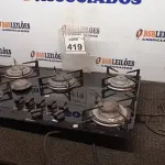 LOTE 419 - 01 COOKTOP 05 BOCAS MARCA FISCHER. (NO ESTADO) ATENÇÃO! FAZER A VISITAÇÃO ANTES DE ARREMATAR, NÃO SABEMOS SE FUNCIONA. LEILÃO NÃO TEM GARANTIA E NEM DEVOLUÇÃO, SUJEITO A POSSÍVEIS AVARIAS VISÍVEIS/OCULTAS E/OU AUSÊNCIA DE COMPONENTES.