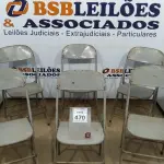LOTE 470 - 06 CADEIRAS DE FERRO DOBRÁVEL. (NO ESTADO) ATENÇÃO! FAZER A VISITAÇÃO ANTES DE ARREMATAR, NÃO SABEMOS SE FUNCIONA, LEILÃO NÃO TEM GARANTIA E NEM DEVOLUÇÃO, SUJEITO A POSSÍVEIS AVARIAS VISÍVEIS/OCULTAS E/OU AUSÊNCIA DE COMPONENTES.