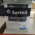 LOTE 468 - 01 BALDE DE TINTA SUVINIL INTERIORES FOSCOS 18L NA COR FOSCO BRANCO. VENCIMENTO 10/2027 (NOVO) (NO ESTADO) ATENÇÃO! FAZER A VISITAÇÃO ANTES DE ARREMATAR, NÃO SABEMOS SE FUNCIONA. LEILÃO NÃO TEM GARANTIA E NEM DEVOLUÇÃO, SUJEITO A POSSÍVEIS AVARIAS VISÍVEIS/OCULTAS E/OU AUSÊNCIA DE COMPONENTES.