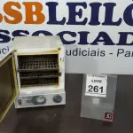 LOTE 261 - 01 ESTUFA DE ESTERILIZAÇÃO E SECAGEM. (NO ESTADO) ATENÇÃO! FAZER A VISITAÇÃO ANTES DE ARREMATAR, NÃO SABEMOS SE FUNCIONA, LEILÃO NÃO TEM GARANTIA E NEM DEVOLUÇÃO, SUJEITO A POSSÍVEIS AVARIAS VISÍVEIS/OCULTAS E/OU AUSÊNCIA DE COMPONENTES.