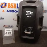 LOTE 413 - 01 CAIXA DE SOM MARCA PZ PRO ÁUDIO. (NO ESTADO) ATENÇÃO! FAZER A VISITAÇÃO ANTES DE ARREMATAR, NÃO SABEMOS SE FUNCIONA. LEILÃO NÃO TEM GARANTIA E NEM DEVOLUÇÃO, SUJEITO A POSSÍVEIS AVARIAS VISÍVEIS/OCULTAS E/OU AUSÊNCIA DE COMPONENTES.